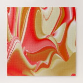 Liebe und Gold Abstrakt 3D Rainbowart Puzzle (Horizontal)