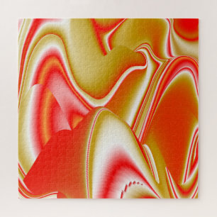 Liebe und Gold Abstrakt 3D Rainbowart Puzzle