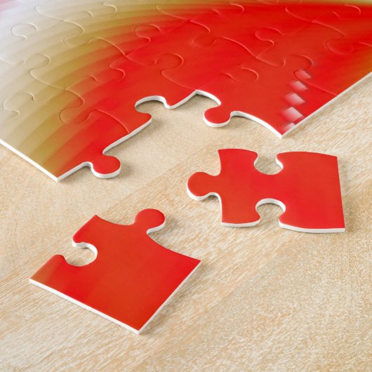 Liebe und Gold Abstrakt 3D Rainbowart Puzzle (Seite)