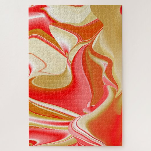 Liebe und Gold Abstrakt 3D Rainbowart Puzzle (Vertikal)