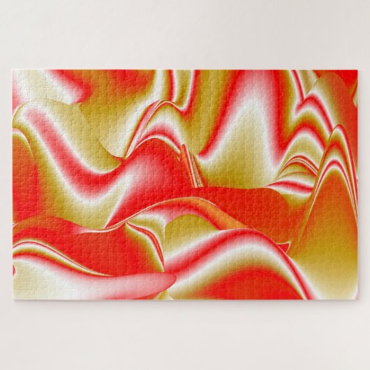 Liebe und Gold Abstrakt 3D Rainbowart Puzzle (Horizontal)