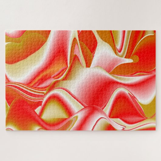 Liebe und Gold Abstrakt 3D Rainbowart Puzzle (Horizontal)