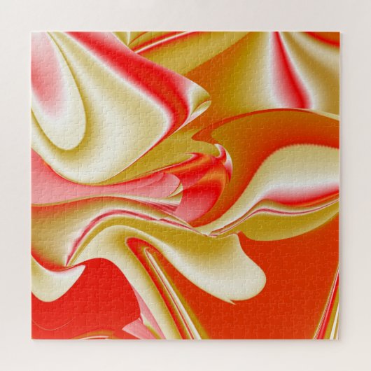 Liebe und Gold Abstrakt 3D Rainbowart Puzzle (Horizontal)