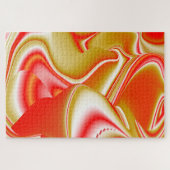 Liebe und Gold Abstrakt 3D Rainbowart Puzzle (Horizontal)