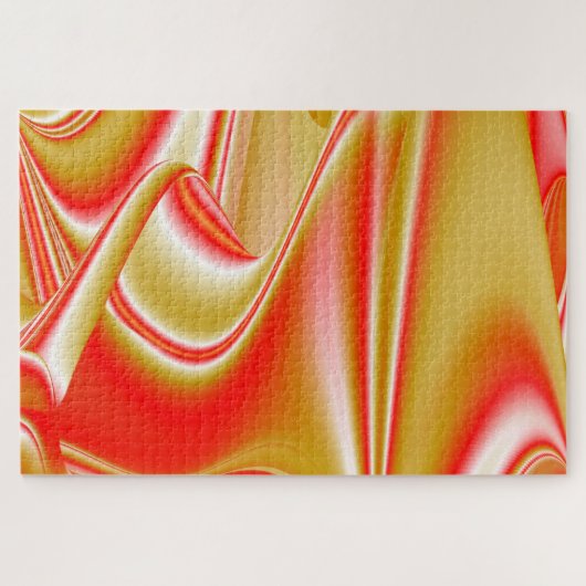 Liebe und Gold Abstrakt 3D Rainbowart Puzzle (Horizontal)