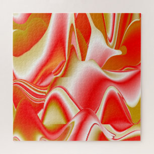 Liebe und Gold Abstrakt 3D Rainbowart Puzzle