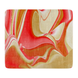 Liebe und Gold Abstrakt 3D Rainbowart Schneidebrett