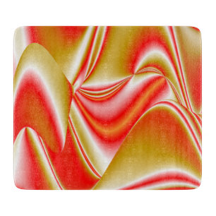 Liebe und Gold Abstrakt 3D Rainbowart Schneidebrett