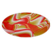 Liebe und Gold Abstrakt 3D Rainbowart Schneidebrett (Ecke)