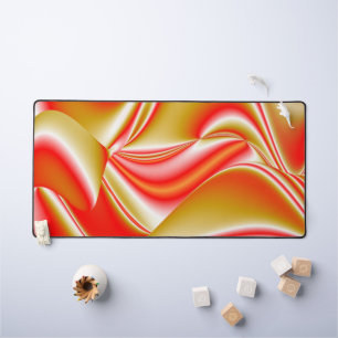 Liebe und Gold Abstrakt 3D Rainbowart Schreibtischunterlage