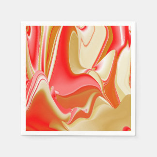 Liebe und Gold Abstrakt 3D Rainbowart Serviette