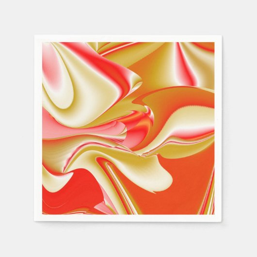 Liebe und Gold Abstrakt 3D Rainbowart Serviette (Vorderseite)