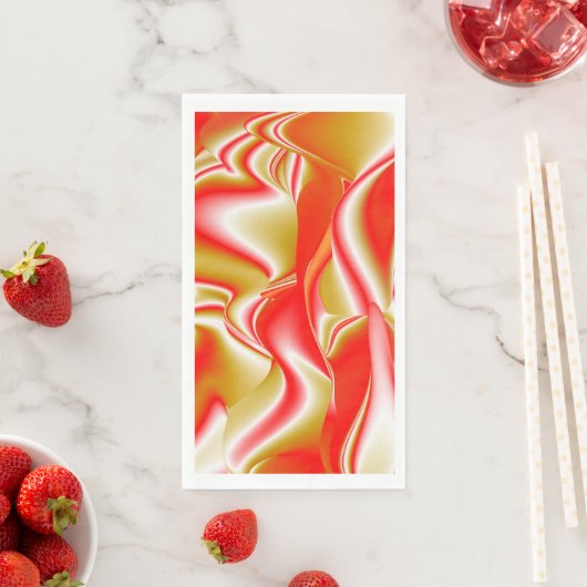 Liebe und Gold Abstrakt 3D Rainbowart Serviette (Beispiel)