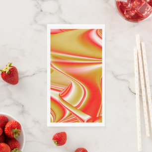 Liebe und Gold Abstrakt 3D Rainbowart Serviette