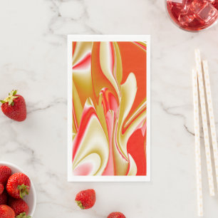 Liebe und Gold Abstrakt 3D Rainbowart Serviette