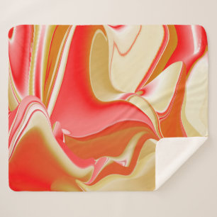 Liebe und Gold Abstrakt 3D Rainbowart Sherpadecke