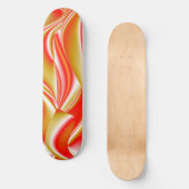 Liebe und Gold Abstrakt 3D Rainbowart Skateboard (Vorderseite)