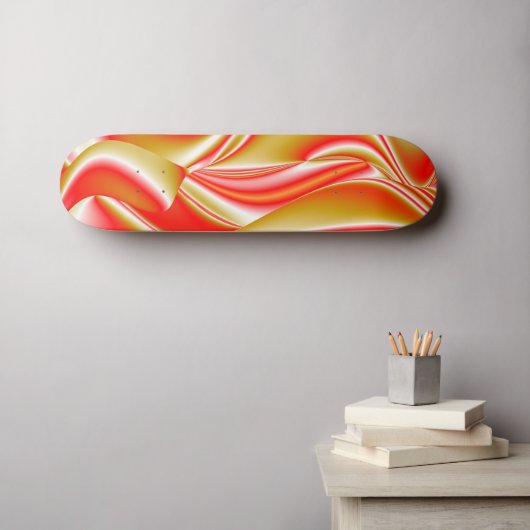Liebe und Gold Abstrakt 3D Rainbowart Skateboard (Wandkunst (Horz))
