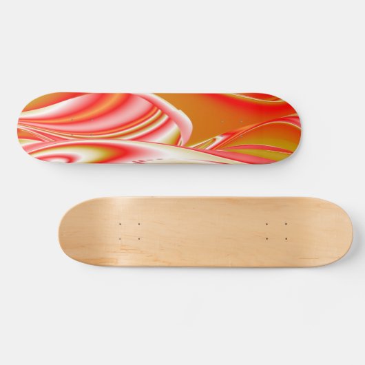 Liebe und Gold Abstrakt 3D Rainbowart Skateboard (Horizontal)