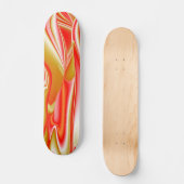 Liebe und Gold Abstrakt 3D Rainbowart Skateboard (Vorderseite)