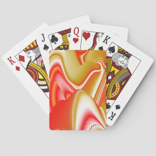 Liebe und Gold Abstrakt 3D Rainbowart Spielkarten (Rückseite)