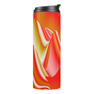 Liebe und Gold Abstrakt 3D Rainbowart Thermosbecher
