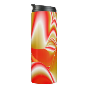 Liebe und Gold Abstrakt 3D Rainbowart Thermosbecher
