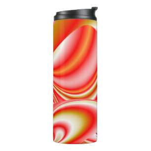 Liebe und Gold Abstrakt 3D Rainbowart Thermosbecher
