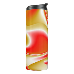 Liebe und Gold Abstrakt 3D Rainbowart Thermosbecher