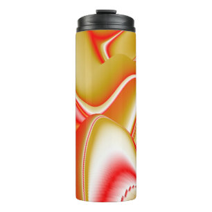 Liebe und Gold Abstrakt 3D Rainbowart Thermosbecher