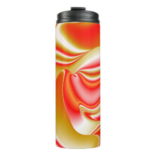 Liebe und Gold Abstrakt 3D Rainbowart Thermosbecher