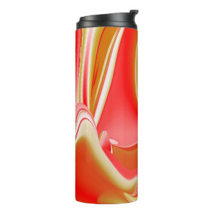 Liebe und Gold Abstrakt 3D Rainbowart Thermosbecher