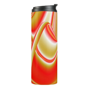 Liebe und Gold Abstrakt 3D Rainbowart Thermosbecher
