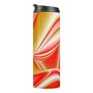 Liebe und Gold Abstrakt 3D Rainbowart Thermosbecher