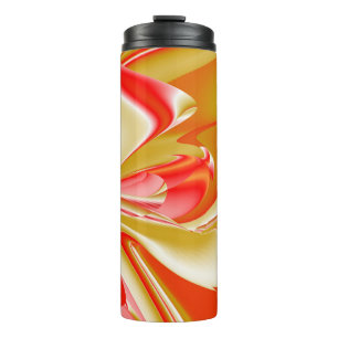 Liebe und Gold Abstrakt 3D Rainbowart Thermosbecher