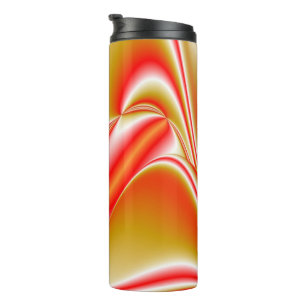 Liebe und Gold Abstrakt 3D Rainbowart Thermosbecher