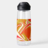 Liebe und Gold Abstrakt 3D Rainbowart Trinkflasche (Rückseite)