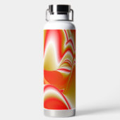 Liebe und Gold Abstrakt 3D Rainbowart Trinkflasche (Rückseite)