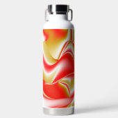Liebe und Gold Abstrakt 3D Rainbowart Trinkflasche (Vorderseite)