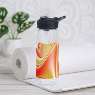 Liebe und Gold Abstrakt 3D Rainbowart Trinkflasche