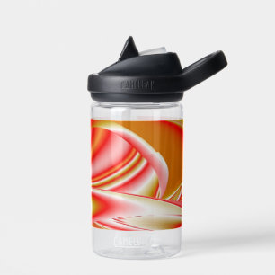 Liebe und Gold Abstrakt 3D Rainbowart Trinkflasche