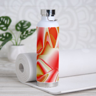 Liebe und Gold Abstrakt 3D Rainbowart Trinkflasche