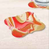 Liebe und Gold Abstrakt 3D Rainbowart Untersetzer (angewinkelt)