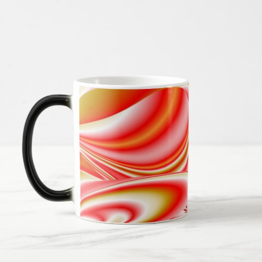 Liebe und Gold Abstrakt 3D Rainbowart Verwandlungstasse (Links)