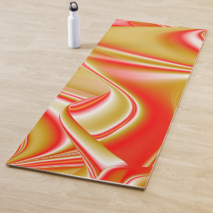 Liebe und Gold Abstrakt 3D Rainbowart Yogamatte