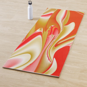 Liebe und Gold Abstrakt 3D Rainbowart Yogamatte