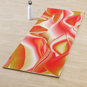Liebe und Gold Abstrakt 3D Rainbowart Yogamatte
