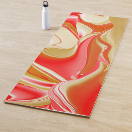 Liebe und Gold Abstrakt 3D Rainbowart Yogamatte