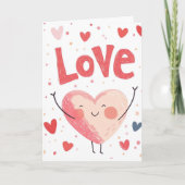 Liebe und großer Valentinstag Karte (Vorderseite)