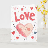 Liebe und großer Valentinstag Karte (Gelbe Blume)